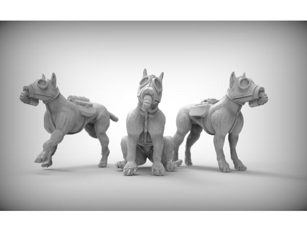 帝国牛头犬军犬3D打印模型