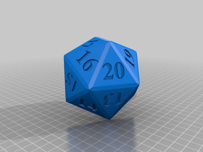 D20骰子夹持器3D打印模型