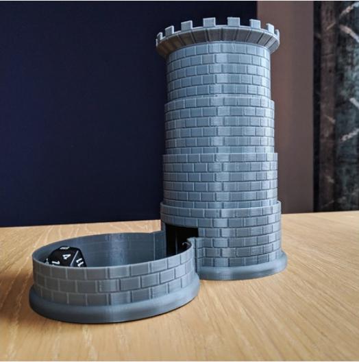 可折叠的骰子塔3D打印模型