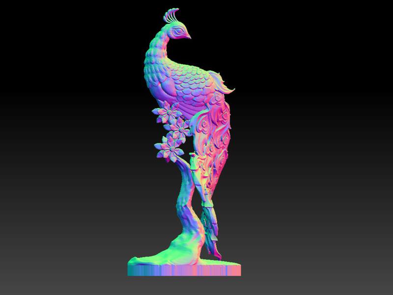 孔雀3D打印模型