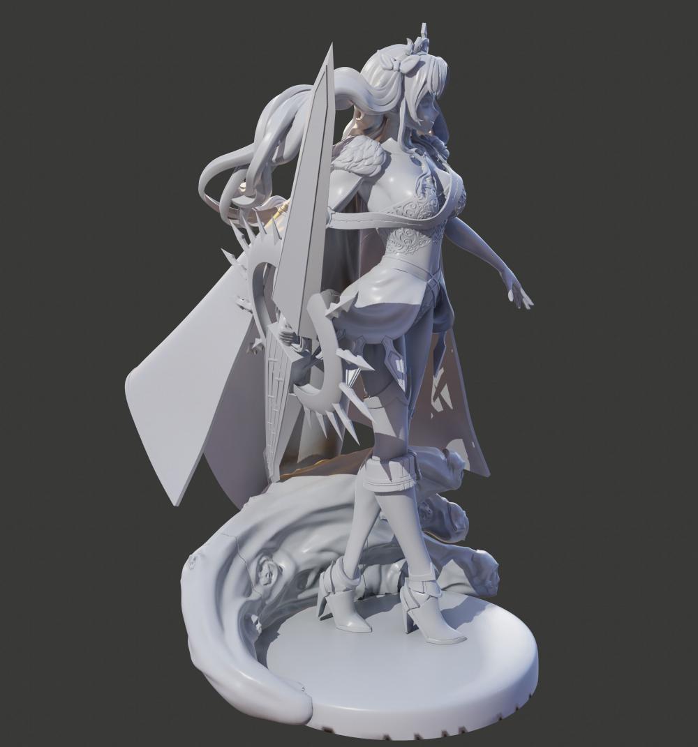 埃列什基伽勒 fate系列3D打印模型