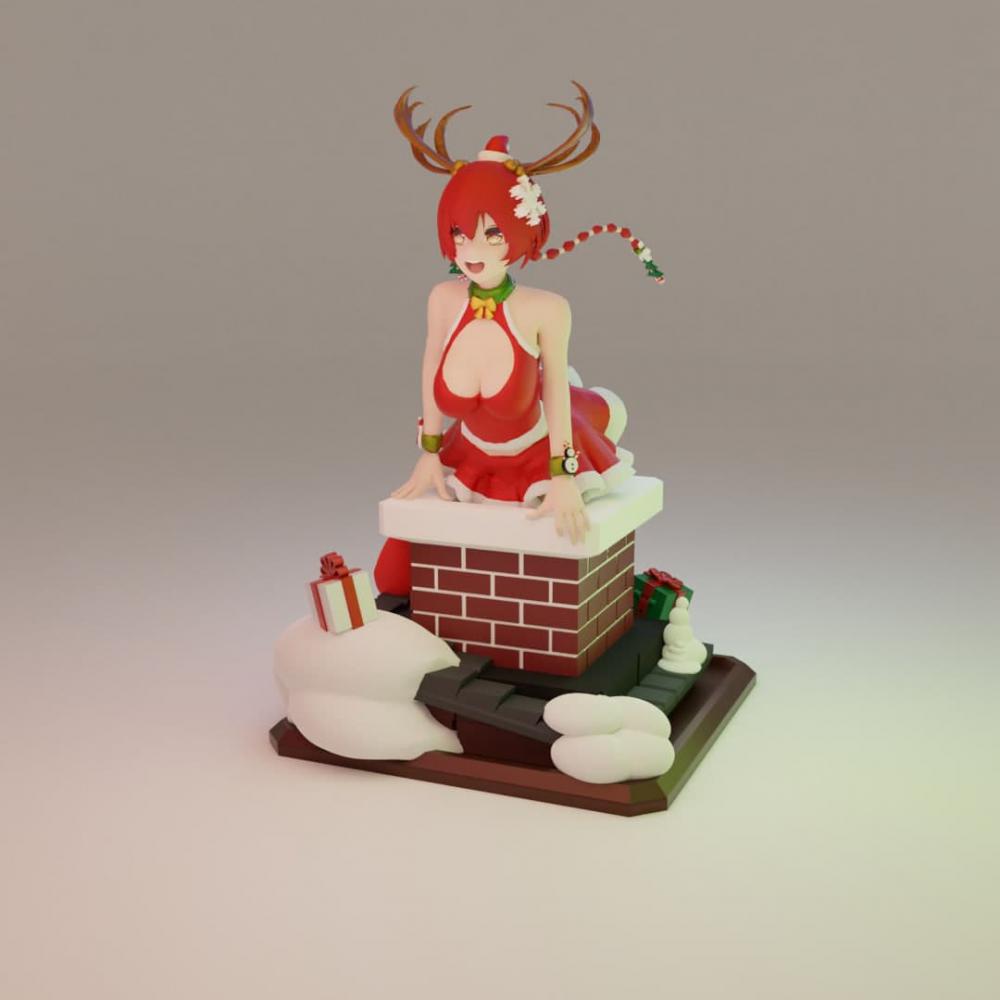驯鹿女孩3D打印模型
