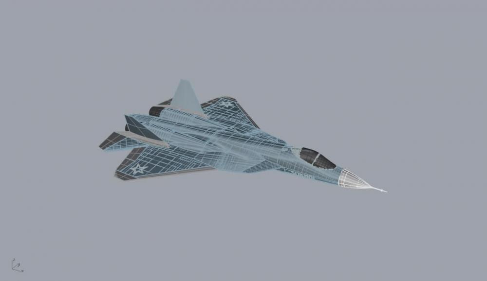 俄罗斯SU_57飞机3D打印模型