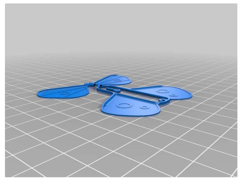 全3D打印飞行蝴蝶3D打印模型
