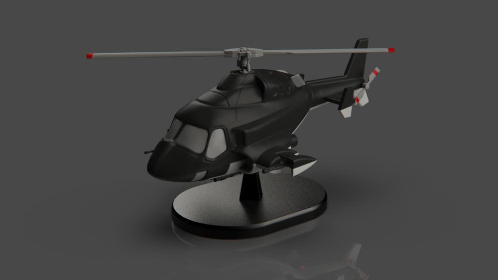 飞狼直升机3D打印模型