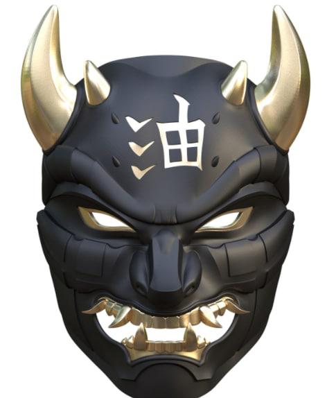 武士面具3D打印模型