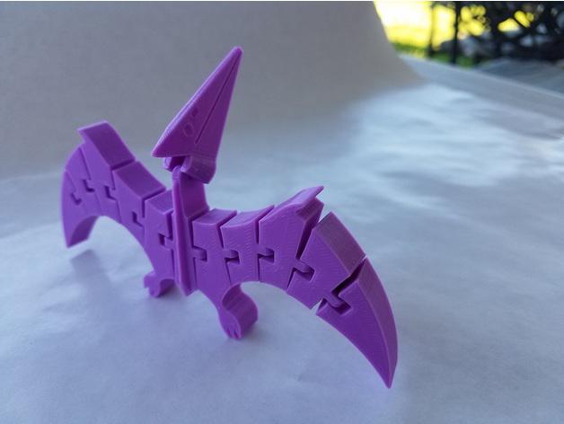 会动的翼龙3D打印模型