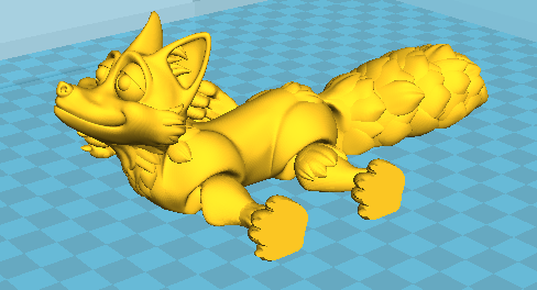可动狐狸3D打印模型