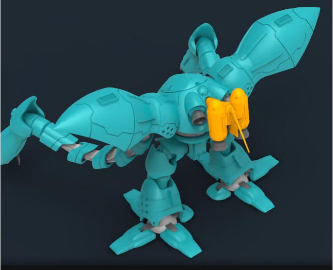 1：100 高战蟹 拼装可动3D打印模型