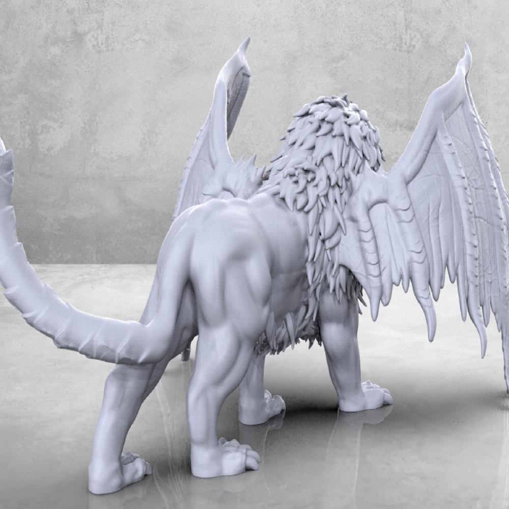 飞天魔狮3D打印模型