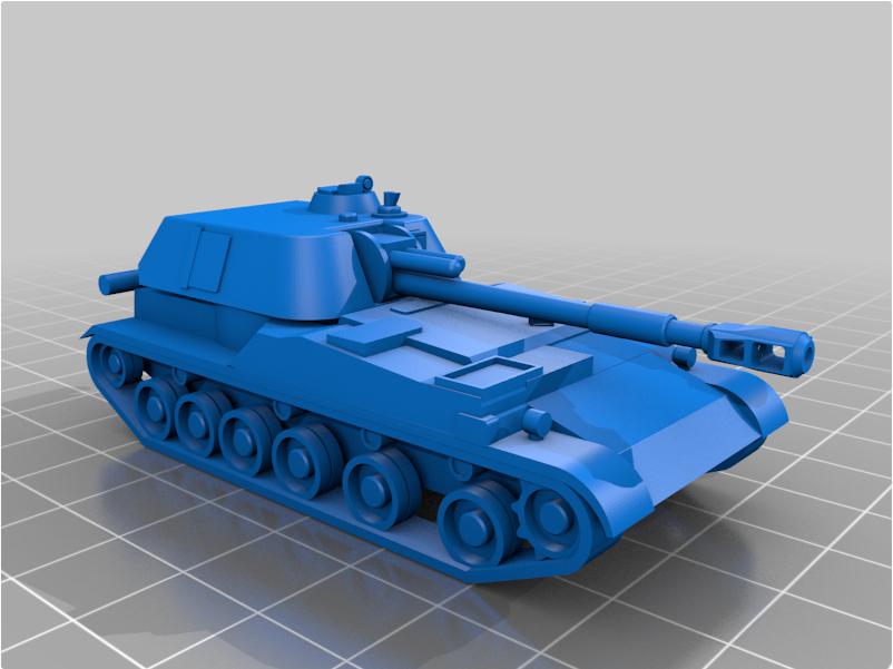 2S3“金合欢”自行榴弹炮3D打印模型
