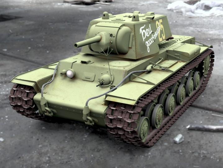 KV-1  rc 坦克3D打印模型
