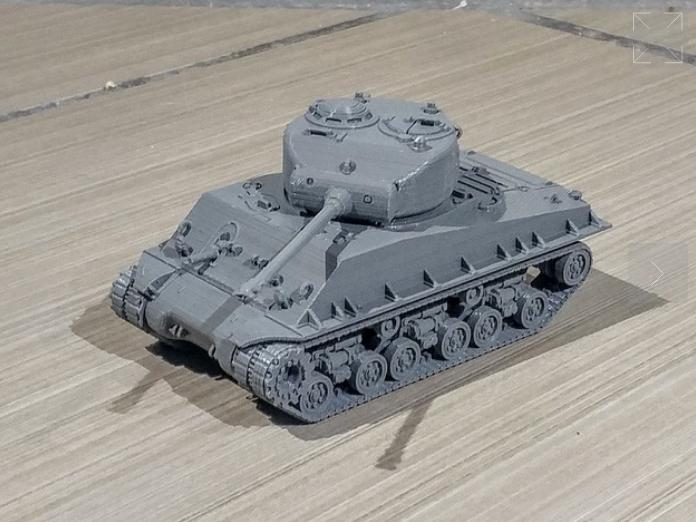 美国谢尔曼坦克3D打印模型