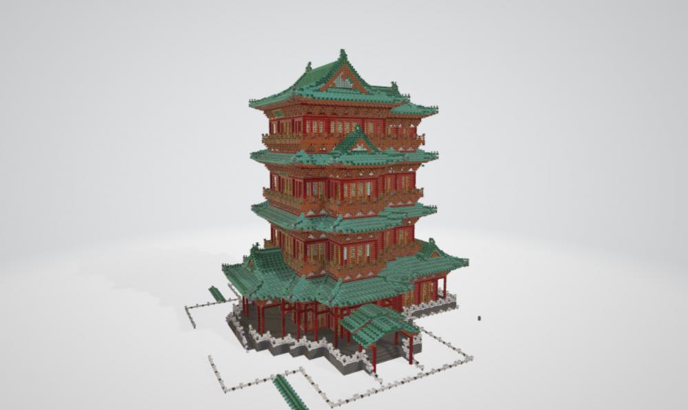 我的世界建筑-滕王阁3D打印模型