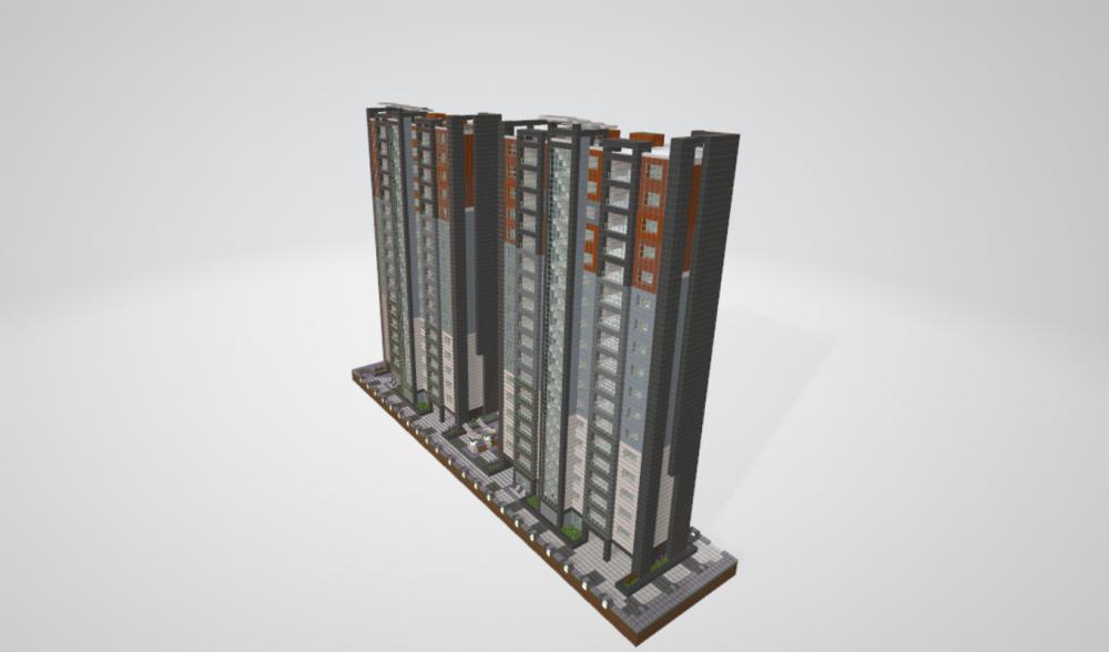 我的世界现代城市建筑23D打印模型