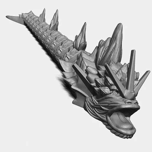 铰接式暴鲤龙3D打印模型