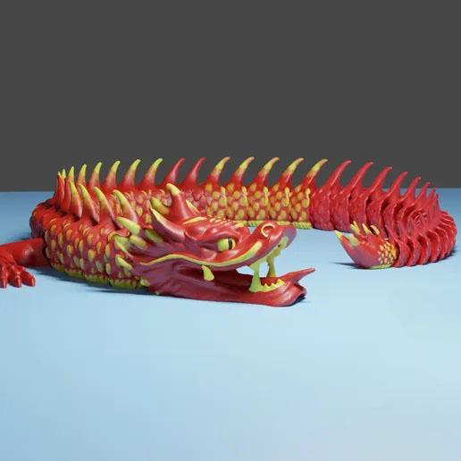 中国春节龙3D打印模型