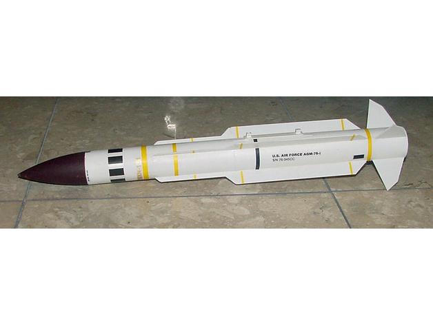 AGM-78标准反辐射导弹3D打印模型