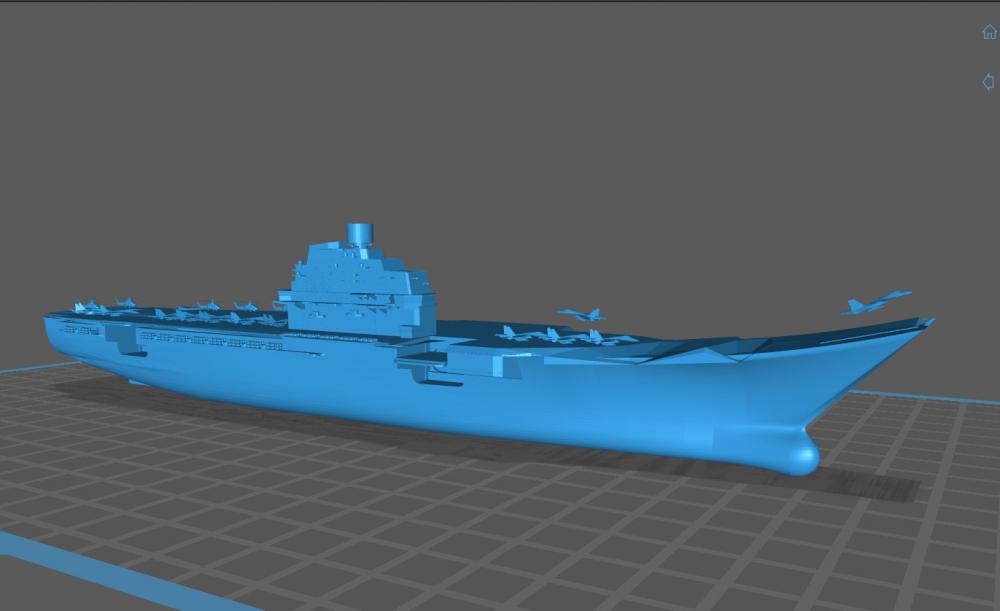 辽宁舰航母3D打印模型