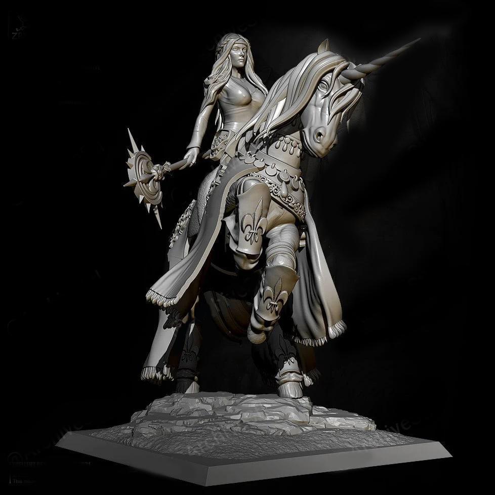 独角兽 女骑士3D打印模型
