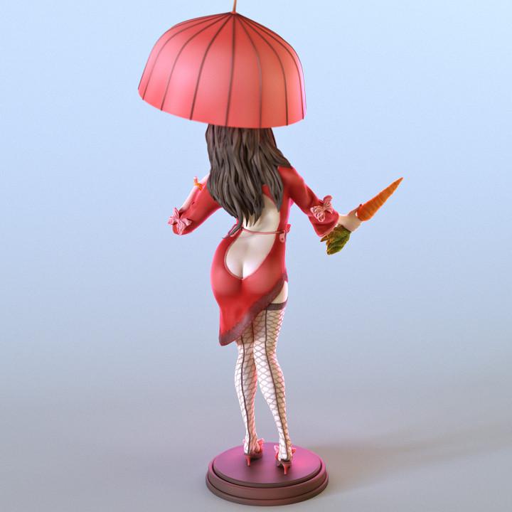 阳伞兔女郎3D打印模型