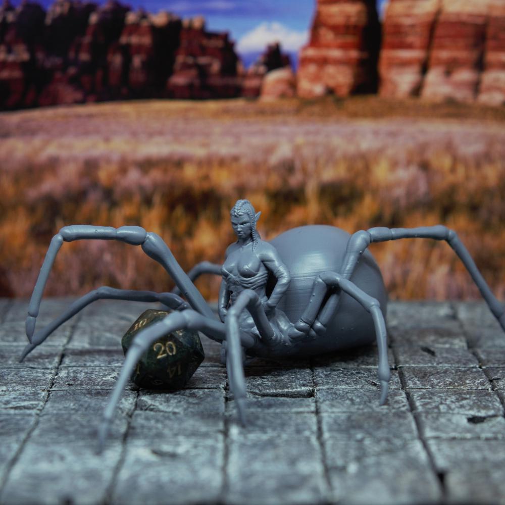 末日变异兽人蜘蛛女妖3D打印模型