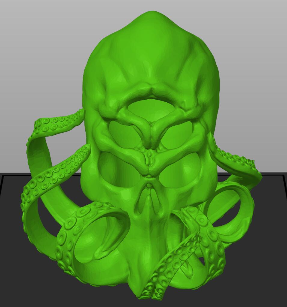 克苏鲁骷髅头骨3D打印模型