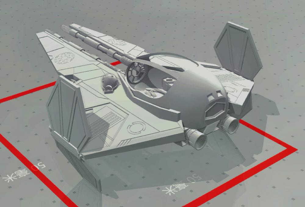 星球大战绝地截击机3D打印模型