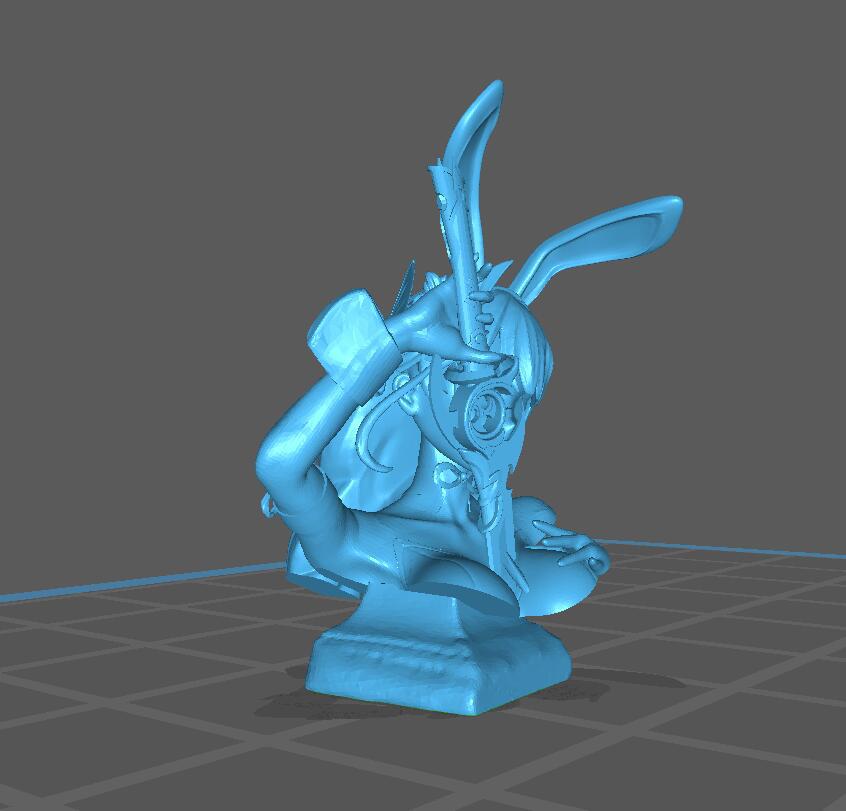 原神兔耳雷电将军胸像3D打印模型