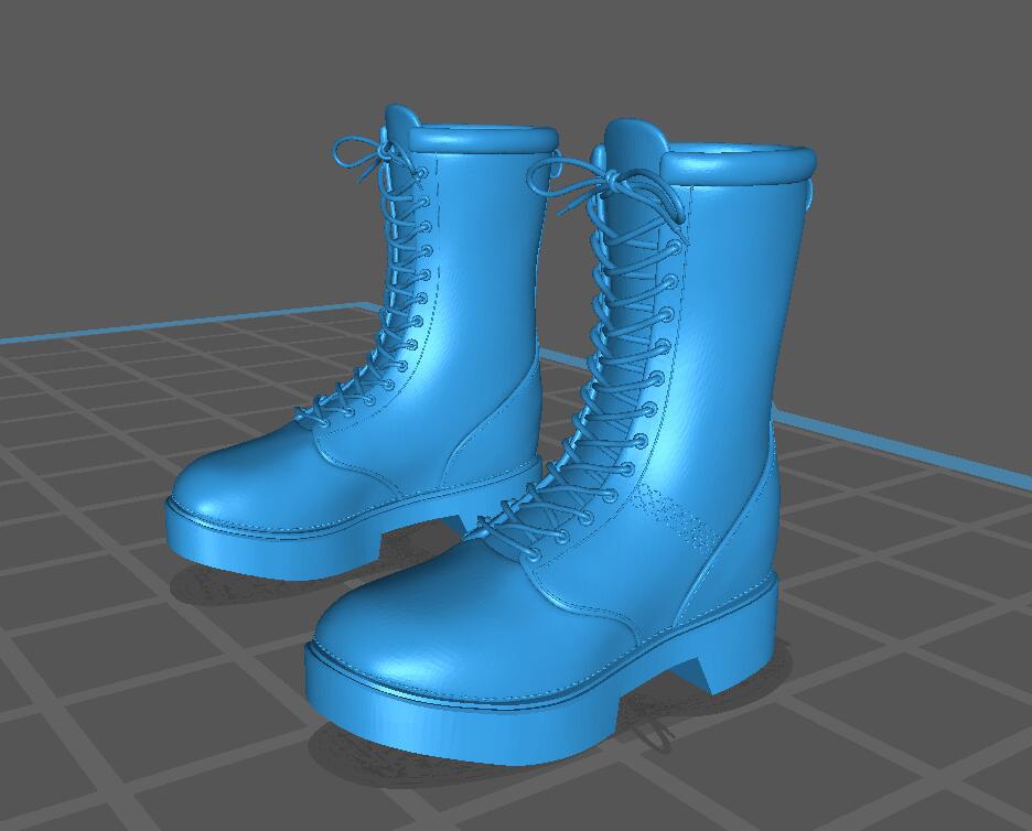 高筒皮靴3D打印模型