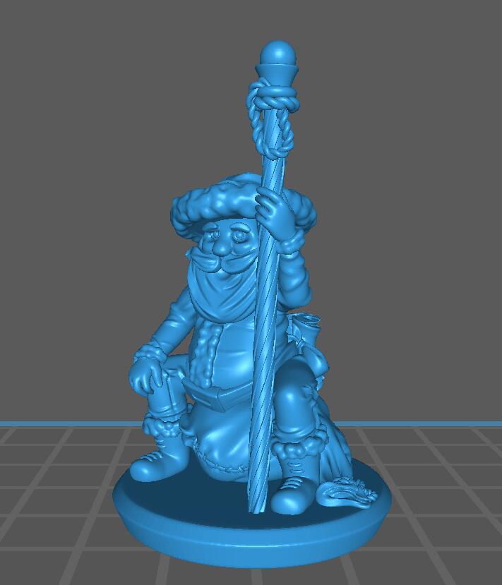圣诞老人巫师3D打印模型