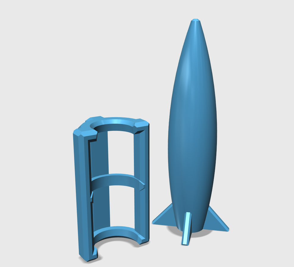 制导炸弹挂架+制导炸弹3D打印模型