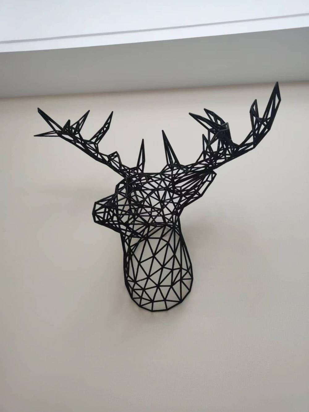 镂空装饰——鹿头3D打印模型