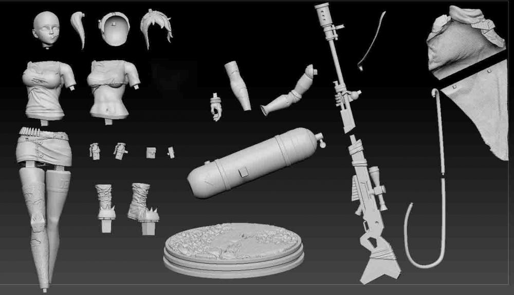 战争女孩3D打印模型