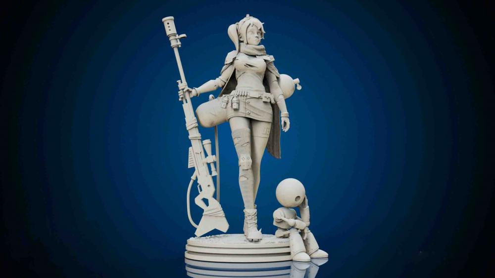 战争女孩3D打印模型