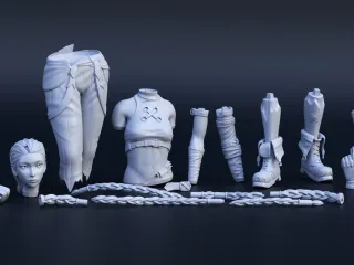 英雄联盟金克斯3D打印模型