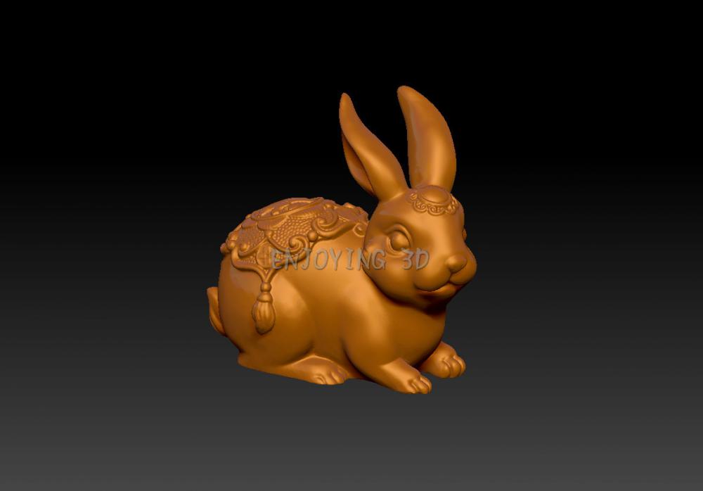 新年可爱兔子摆件3D打印模型