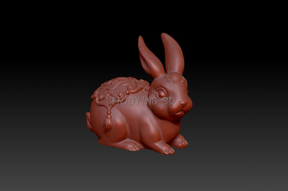 新年可爱兔子摆件3D打印模型