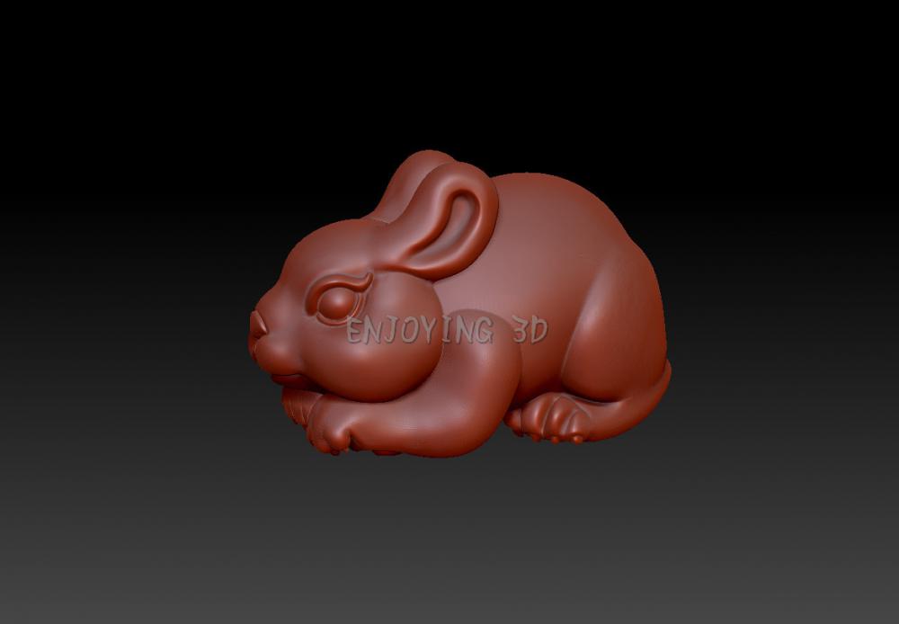 厚耳朵爱心兔-摆件3D打印模型