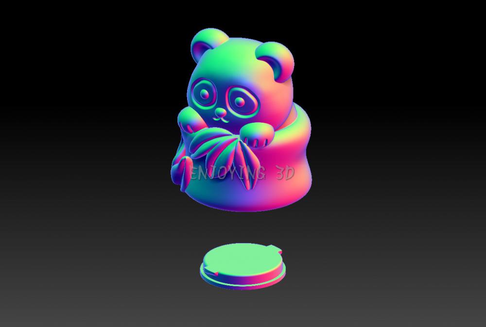 熊猫-存钱罐3D打印模型