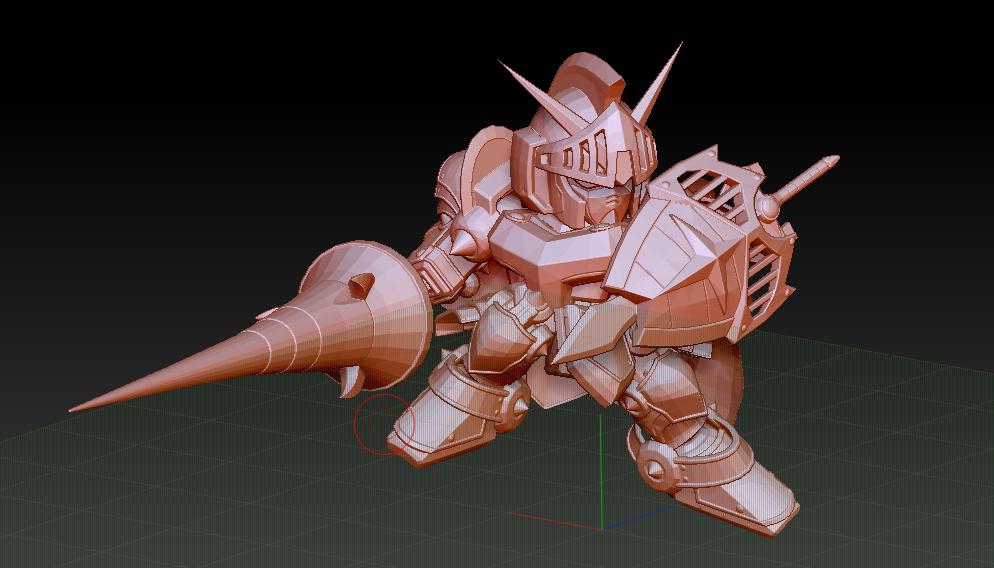 SD骑士高达3D打印模型