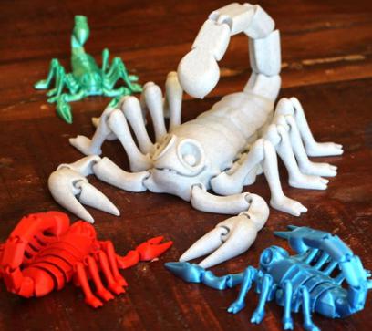 可动蝎子3D打印模型
