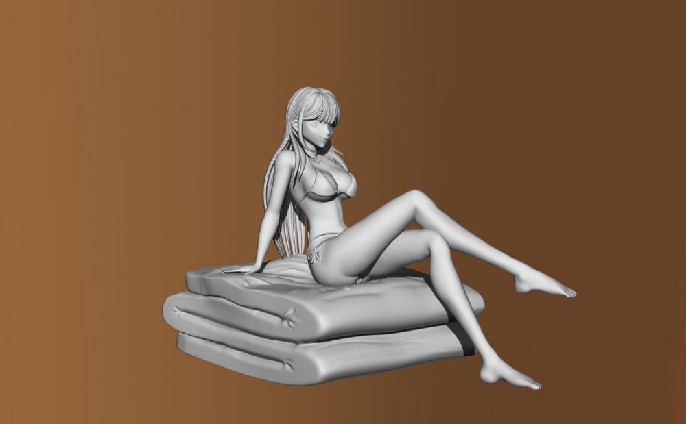 喜多川海梦坐姿3D打印模型