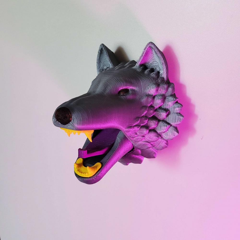 狼头晾衣架3D打印模型