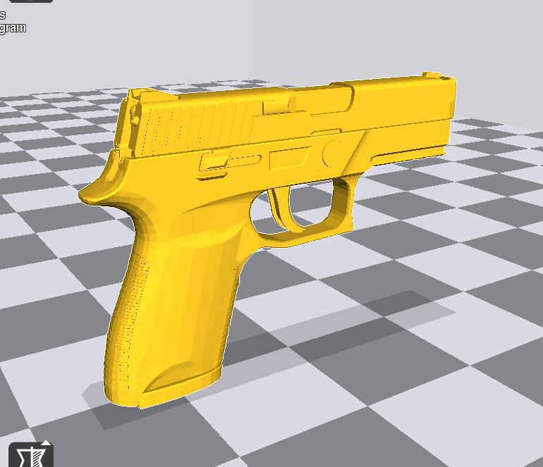 1/6比例兵人武器P250手枪3D打印模型