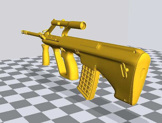 1/6兵人武器AUG突击步枪3D打印模型
