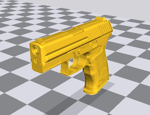 1/6兵人武器HKP2000手枪3D打印模型