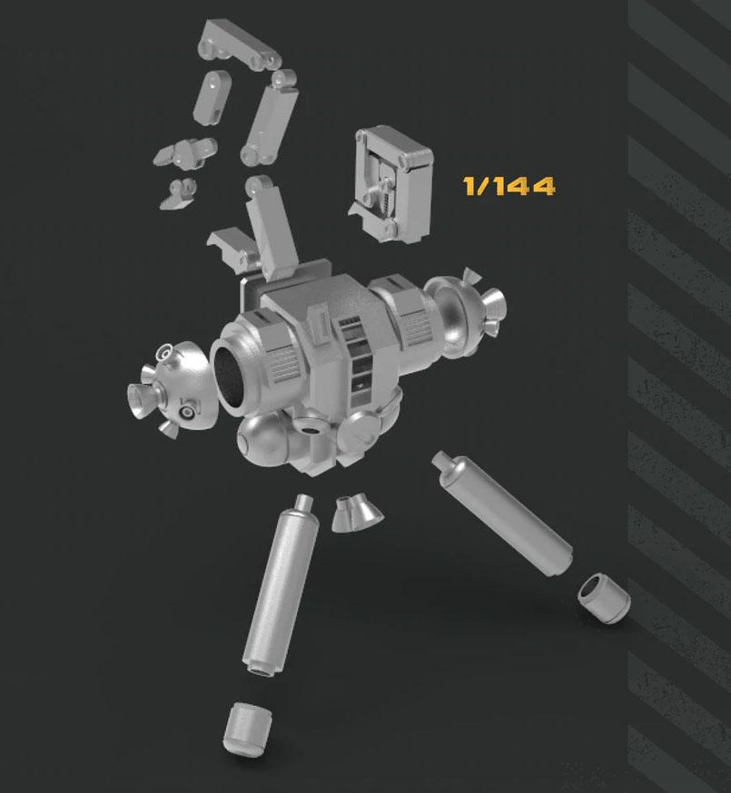 144比例 雷霆宙域 扎古2背包 机械臂可动3D打印模型