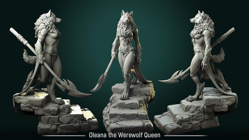 狼人女王 奥莱娜3D打印模型