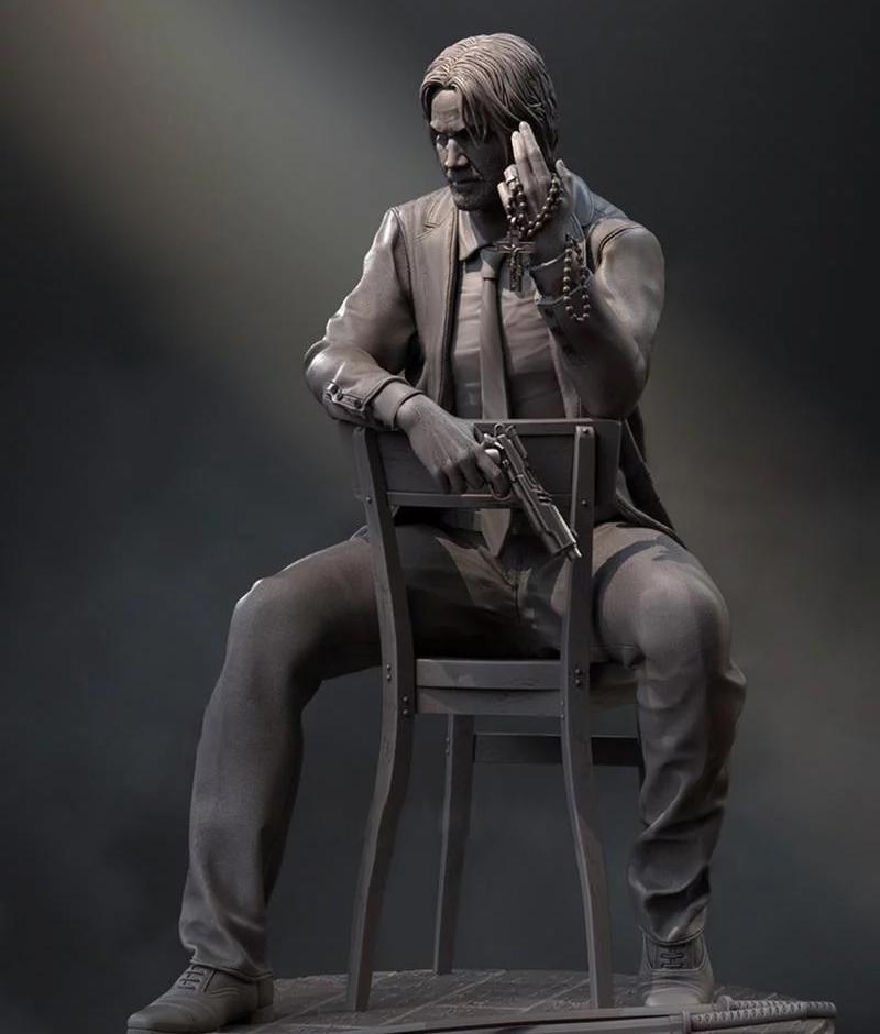 疾速追杀4  约翰·威克 坐椅版3D打印模型